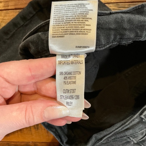 AGOLDE Riley High Rise Straight Crop Jeans in Panoramic Black Wash Women’s Sz 28 - Picture 12 of 13